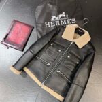 Hermes Men's Leather Jacket With Original Packing.