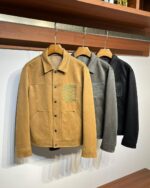 Loewe Leather - Suede  Jacket For Men With Authentic Packing.