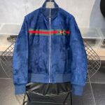 Gucci Leather - Suede  Jacket For Men With Authentic Packing.