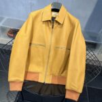 Hermer Slim Fit  Leather - Trimmed Jacket For Men With Authentic Packing.