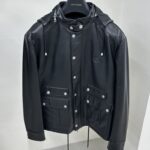 Gucci Leather - Suede  Jacket For Men With Authentic Packing.