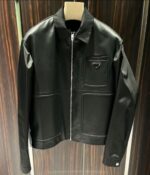 Prada Leather Jacket With Original Packing.
