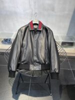 Gucci Men's Leather Jacket With Authentic Packing.