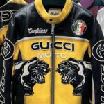 Gucci Motorsport Bike Riding Leather Jacket With Original Packing