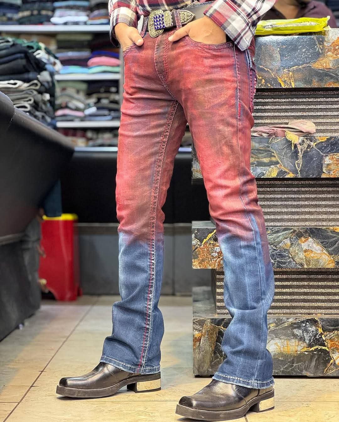 2025/10/1000095353.jpg Rock Revival Men's Boot Cut Jeans Pant. - Image 1