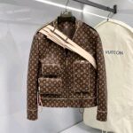 Louis Vuitton Monogram Leather (Suede) Jacket With Authentic Packing.