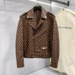 Louis Vuitton Monogram Leather (Suede) Jacket With Authentic Packing.