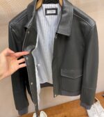 Brunello Cucinelli Leather (Suede) Jacket For Men. - Image 4