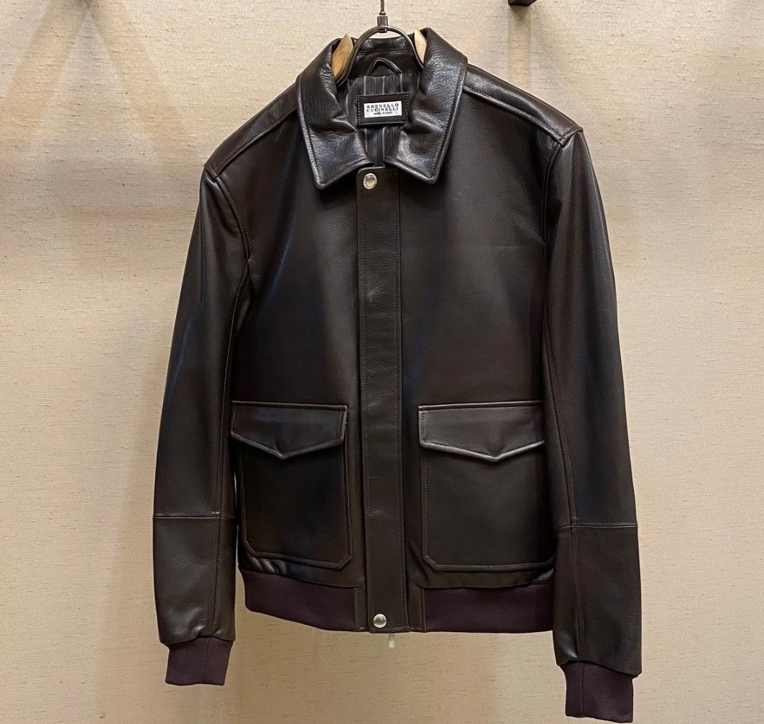 2025/10/1000100448.jpg Brunello Cucinelli Leather (Suede) Jacket For Men. - Image 1