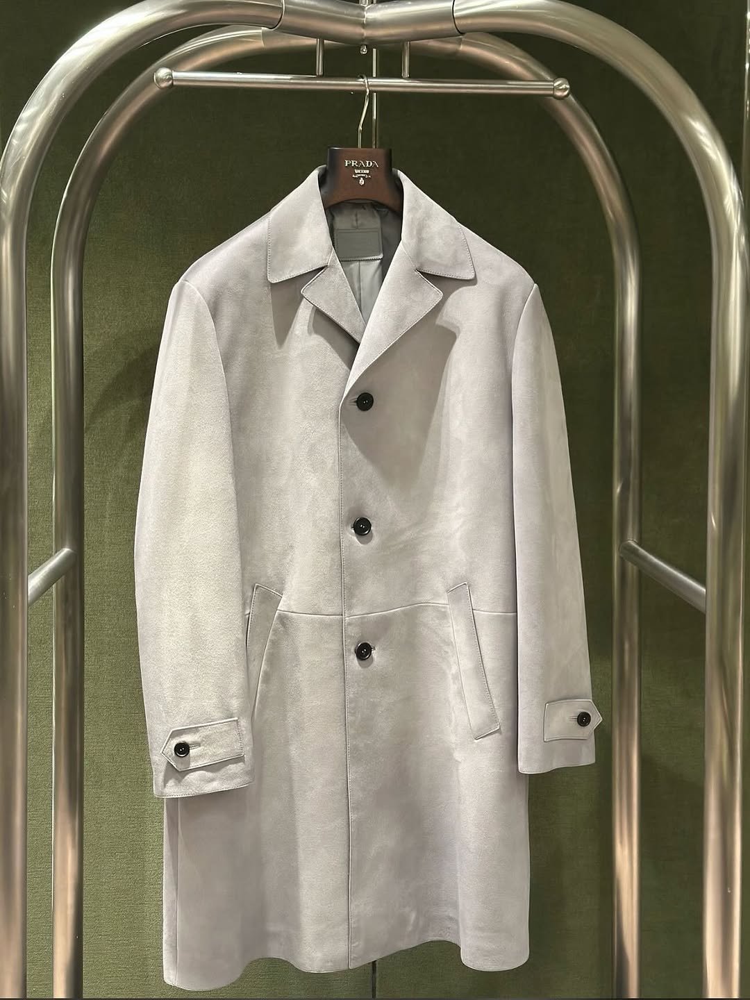 2025/10/1000104670.jpg Prada Long Coat With Original Packing. - Image 1