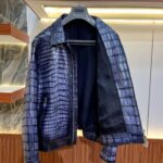 Brucegao Leather (Crocodile)  Jacket For Men With Original Packing.