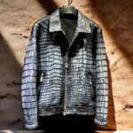 Brucegao Leather (Crocodile)  Jacket For Men With Original Packing.