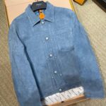 LOUIS VUITTON 
Suede Leather Type II Trucker Jacket For Men.