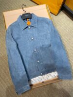 LOUIS VUITTON 
Suede Leather Type II Trucker Jacket For Men.