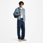 LOUIS VUITTON 
Suede Leather Type II Trucker Jacket For Men. - Image 6