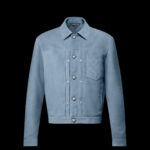 LOUIS VUITTON 
Suede Leather Type II Trucker Jacket For Men. - Image 7