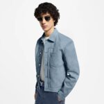 LOUIS VUITTON 
Suede Leather Type II Trucker Jacket For Men. - Image 2