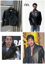 Zara black cross zip  leather jacket For Men. - Image 7