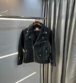 Zara black cross zip  leather jacket For Men. - Image 4