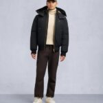 GOLD SERIES ORIGINAL SHEARLING TRIM BALLISTIC BOMBER.