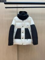 Burberry Hooded Color-Block Down Jacket With Original Packing.