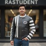Gucci Men's Leather Jacket With Original Packing.